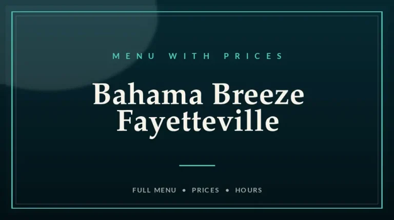 Bahama Breeze Fayetteville Menu With Prices