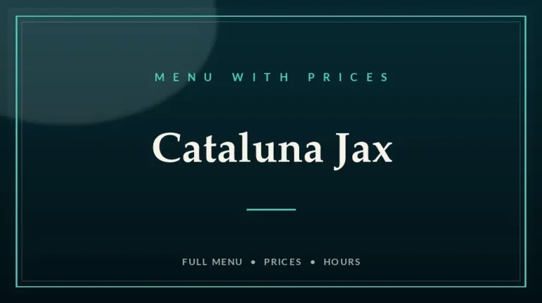 Cataluna Jax Menu With Prices