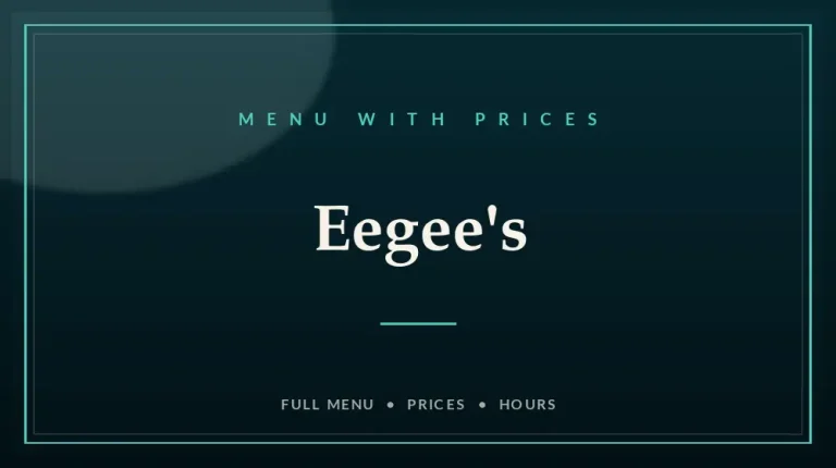 Eegee’s Menu With Prices