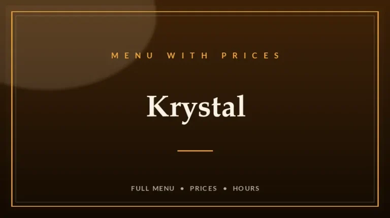 Krystal Menu With Prices