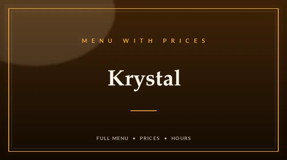 Krystal Menu With Prices
