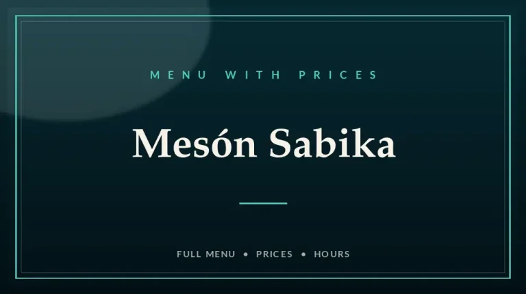 Mesón Sabika Menu With Prices