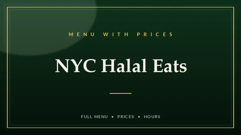 NYC Halal Eats Menu With Prices