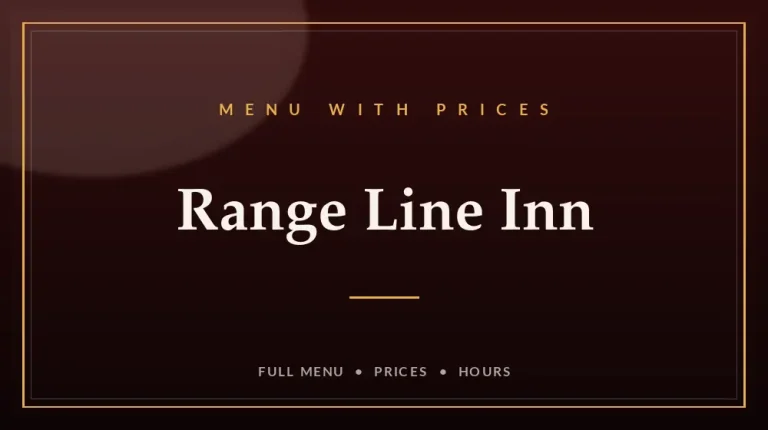 Range Line Inn Menu With Prices