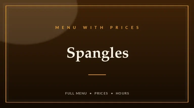 Spangles Breakfast Menu With Prices