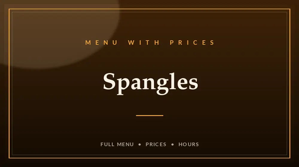 Spangles Breakfast Menu With Prices