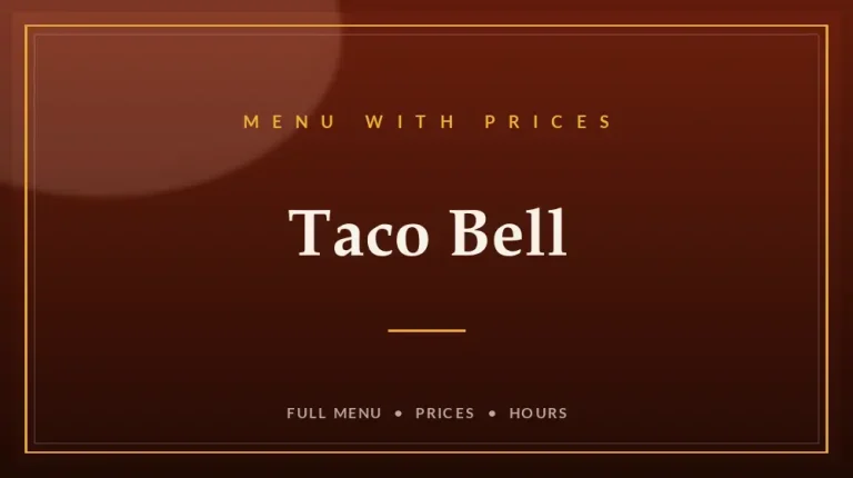 Taco Bell Menu With Prices