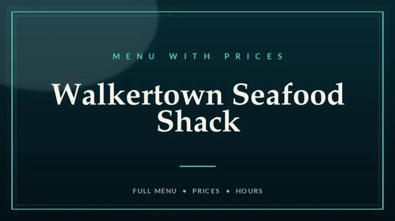 Walkertown Seafood Shack Menu With Prices