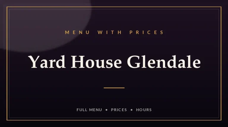 Yard House Glendale Menu With Prices