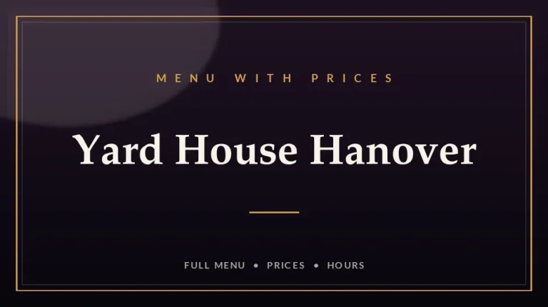 Yard House Hanover Menu With Prices